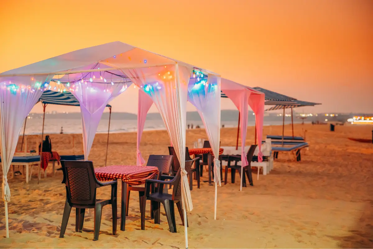 Try seafood delicacies like prawn curry, crab masala, and fish recheado in Goa.