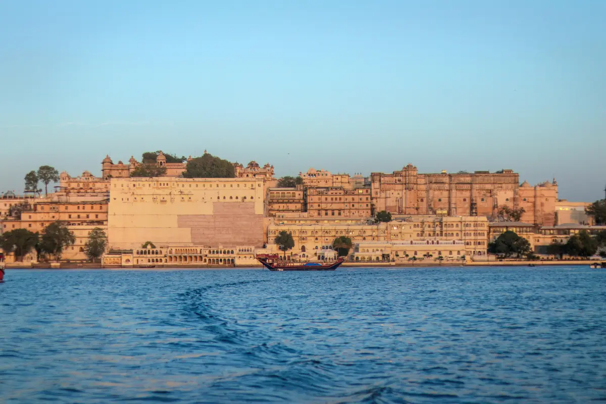Take a boat ride and see the stunning views, especially during sunset in Udaipur.